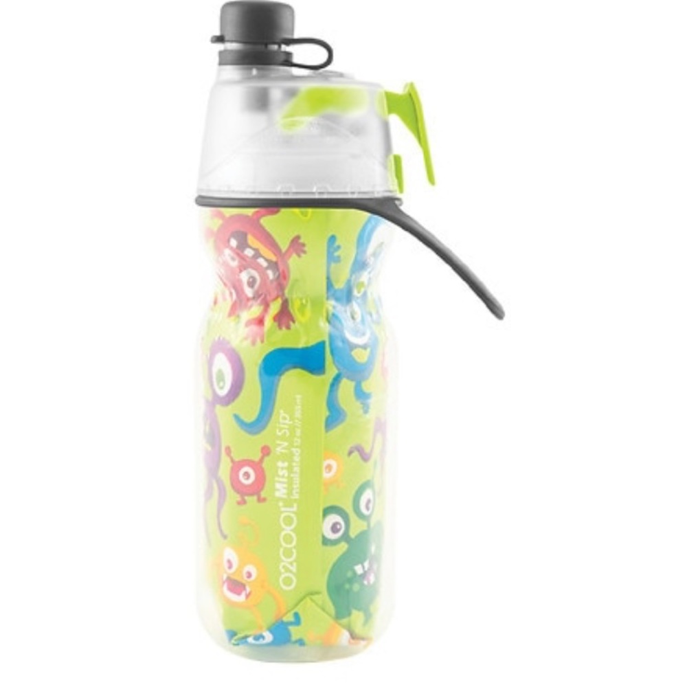O2Cool KIDS Mist ‘n Sip Water Misting Insulated Bottle - Monsters